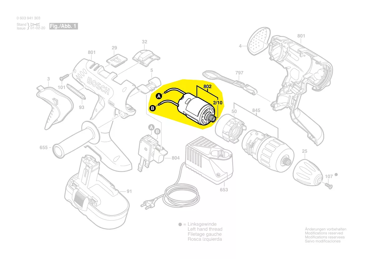 Moteur réf. 2 607 022 991 BOSCH